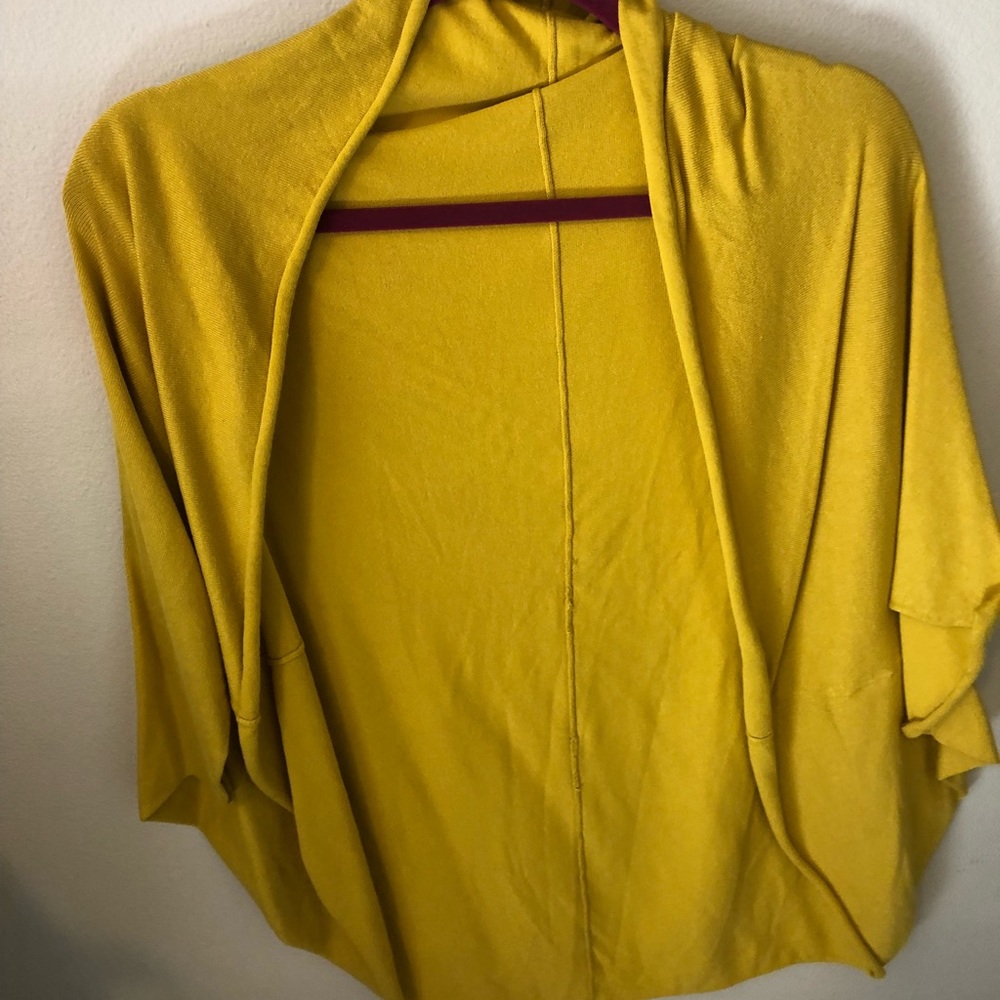 Zara yellow cape cardigan